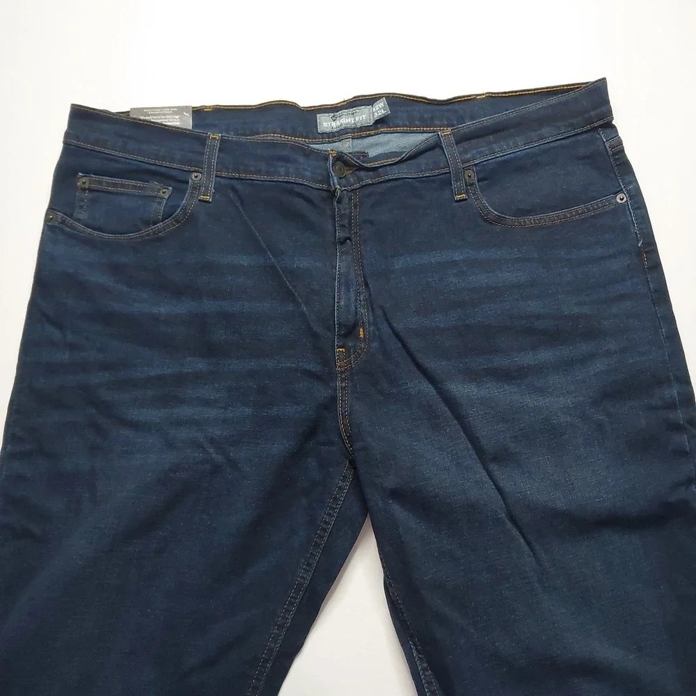 Member's Mark Men's Straight Fit Premium Stretch Denim Jeans Blue Size 42W 32L